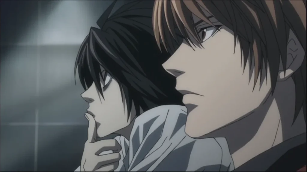 light yagami and L light yagami and L