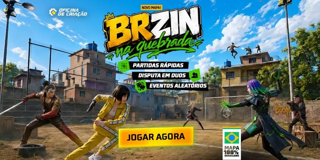 Free Fire lança modo Brzin da Quebrada e leva a luta para a quebrada Free Fire lança modo Brzin da Quebrada e leva a luta para a quebrada